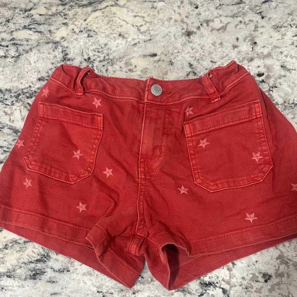 Cat & Jack Red Star-Patterned Kids Shorts